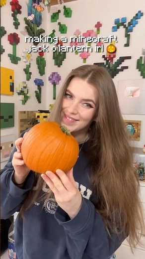making a minecraft Jack O’lantern IRL 🎃
