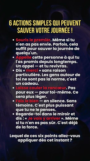 ✨ 6 gestes qui sauvent une vie #citations #motivation #citationsprofondes