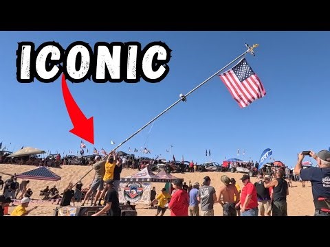 This memorial is out in the middle of the sand dunes!