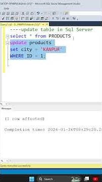 UPDATE Query in SQL Server | Office Example