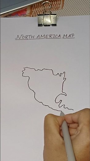 How to draw North America Map|| step by step easily #worldmap #shorts