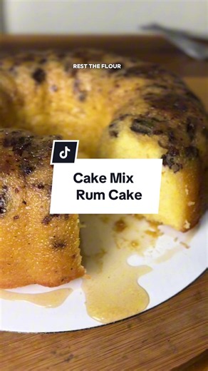 Rum Cake Recipe from Cake Mix — Easy Dark Rum Pecan Cake