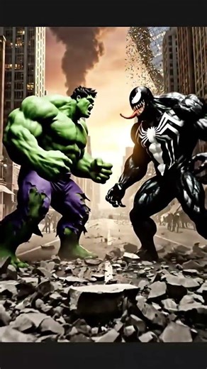Hulk vs Venom: Sheher Ki Tabahi & Emotional Twist! 😱💚 #shortfeed #shortsfeed #avengers #shorts