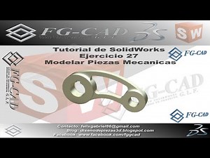 Solidworks Tutorial Ejercicio 27 MODELAR PIEZAS MECANICAS