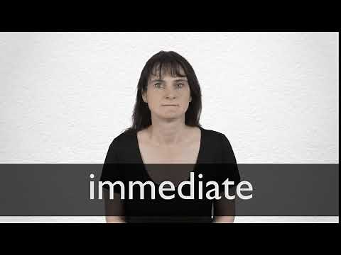 How to pronounce IMMEDIATE in British English