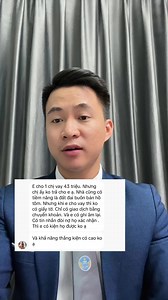 12K views · 184 reactions | Cho vay tiền qua chuyển khoản ngân hàng thì có kiện đòi được không? #Luatsuquangsang | Luật Sư Quang Sáng | Facebook