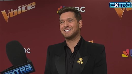 551K views · 10K reactions | Michael Bublé talks nerves for #TheVoice live shows and raves over fellow newcomer coach Snoop Dogg: "Such a beaut!"  | Extra | Facebook