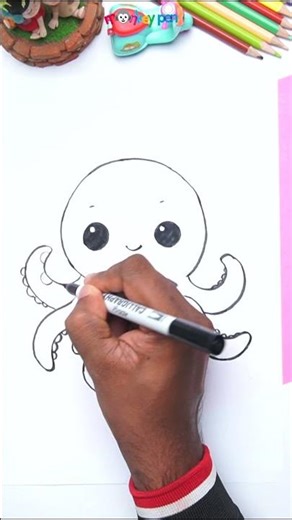 Easy Octopus Drawing for Beginners