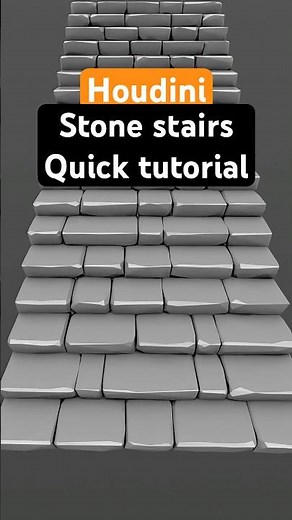 The ONE Houdini Technique for Perfect Stone Stairs #houdini #3d #tutorial