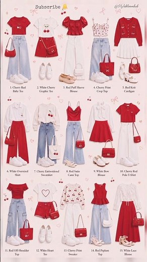 15 Cherry Girl Outfit Ideas 🍒✨ | Viral Pinterest Fashion & Aesthetic Style #shorts #trending
