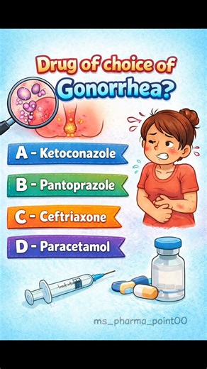 UBAIDULLAH IDRISI on Instagram: "Drug of choice of Gonorrhea? Drop you answer ✅️ follow - @ms_pharma_point00 Antibiotics Antibiotics Resistance Nausea in pregnancy Gonorrhea Treatment Sexually transmitted diseases Gonorrhea is a common sexually transmitted infection (STI) caused by the bacterium Neisseria gonorrhoeae. It's also known as "the clap." The bacteria infect mucous membranes in the genitals, rectum, throat, or eyes. It spreads primarily through vaginal, anal, or oral sex with an infect