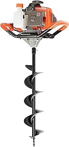 71CC Gas Powered Post Hole Digger Borer 2 Stroke Engine Earth Auger Post Hole Digger with 3 Drill Bits (4" 6" 8"), Fence Ground Drill Tool Digging Machine for Farm Garden Plant - Amazon.com