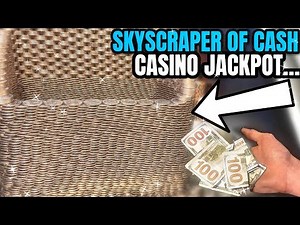 SKYSCRAPER FILLED WITH CASH… CASINO JACKPOT WON INSIDE THE HIGH STAKES CASINO COIN PUSHER MACHINE!