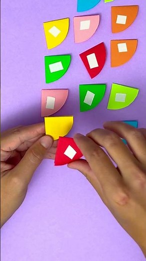 A Rainbow Umbrella from Paper?! 🌈☂️ Easy Craft #fun #DIYkids