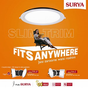 Transform your space with the seamless elegance of Surya Slim Trim Downlighter. Perfect fit, perfect light. Enjoy the glow that complements your style. #surya #suryaroshni #roshni #modernlighting #homeillumination #minimalistdesign #suryaslimtrim #led #ceilinglights #homedecor | SURYA