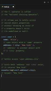 This JS Operator Saves Your Code from Crashing 💥 | Optional Chaining Explained