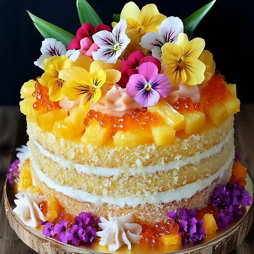 Tropical Paradise Cake: A Delightful Layered Dessert
