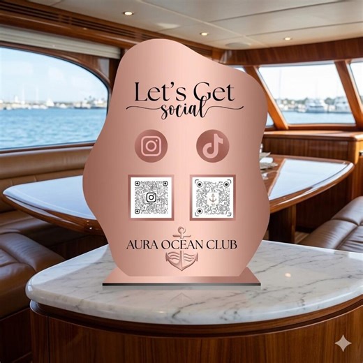 Custom Acrylic QR Code Sign | Social Media Payment Display for Business - Etsy