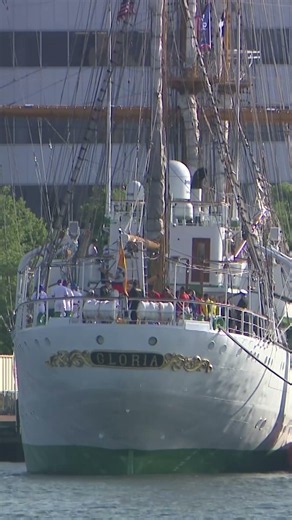 Tall ships sail out of Norfolk, heading to Baltimore