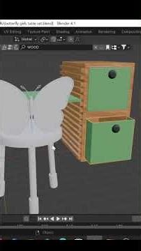 Blender Shorts | Apply Materials on Table & Chair (Beginner Friendly)
