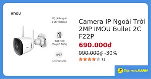 Camera IP Ngoài Trời 1080P IMOU Bullet 2C F22P