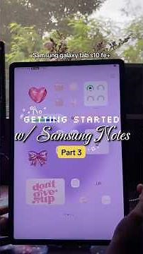 Samsung Notes tutorial for beginners: Part 3 ⋆˙⟡ #samsung #samsungnotestutorial