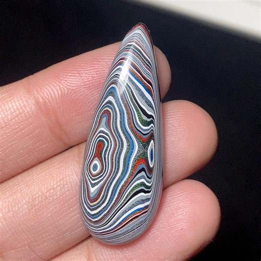 Pear Layered Colorful Fordite Gemstone 37x14x6mm, Natural Detroite Agate 11.85crt Paint Fordite for Jewelry, Graffiti Fordite Boho Jewelry - Etsy