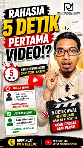 Rahasia 5 Detik Pertama Video Kamu. #youtube #youtuber #shorts #shortsfeed #shortvideo #shortsviral