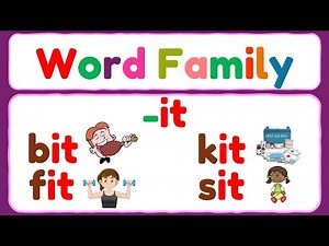 Word Family -it | CVC Words -it | Let's Read Three - Letter Words