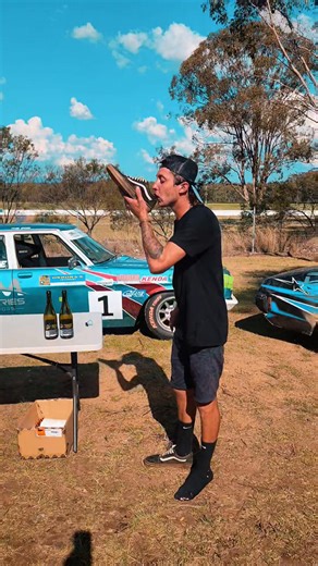 Only one thing to do when you're crowned the champ... 👟🍾 😝 | HQ Racing QLD