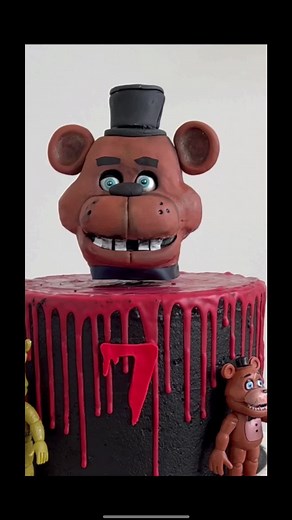 Hello loves. Paramount crystals is key! #HowToMakeChocolateDrip #ChocolateDrip #Drip #cake #fnaf