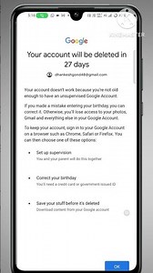 Your account will be deleted in 27 , 28 29, days problem how to solve | recover gmail account 2026