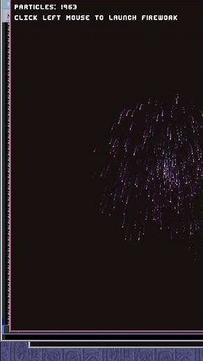 Fireworks toy program with Raylib and C++. #creativecoding #space #3dgamedevelopment #raylib