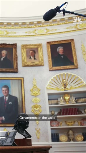 Since returning to the White House earlier this year, President Trump has added a slew of golden accents and objects to the Oval Office, NBC News’ Andrea Mitchell reports. | NBC News
