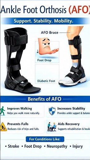 AFO for Foot Drop & Diabetic Foot| Ankle Foot Orthosis Benefits| Rehab & Walking Support| #alkhidmat