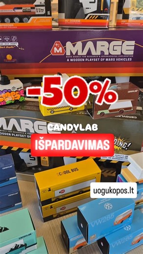 Uogų kopos on Instagram: "✨️Išskirtinio modelio medinės mašinytės! 🚗🚖🚑 📢Dabar su 50% nuolaida! ↘️ Kiekis labai ribotas, paskubėk! ✨️ https://uogukopos.lt/collections/candylab?_pos=1&_psq=Candyl&_ss=e&_v=1.0"