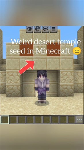 weird desert temple seed in Minecraft 😑 #minecraft #minecraftbuilding #shorts