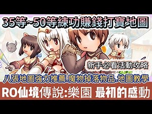 【RO仙境傳說:樂園】35等~50等練功賺錢打寶地圖｜八張地圖強力推薦｜魔物掉落物｜新手必看重點攻略｜#RO仙境傳說:樂園 #RO樂園 #RO仙境傳說 #阿翊 #遊戲 #RO #月費制RO #PC