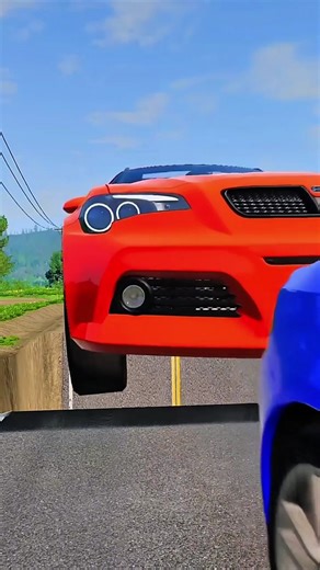 BIG RED CAR VS AND BLUE CAR AND ALL SMALL CAR BEAMNG! DRIVE GAME #trending #beamngrao #shortsviral
