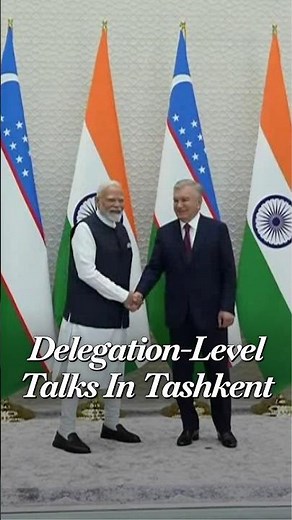 PM Narendra Modi Holds Delegation Talks with Uzbek President Mirziyoyev in Tashkent