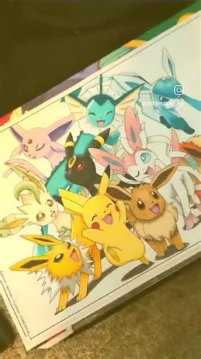 Eevelution Coloring! #art #artist #coloringbook #fypシ #pokemon #eeveeevolutions #eevee