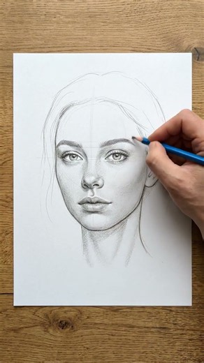 Young Woman Face Pencil Drawing Timelapse | 2-Stage Image-to-Video Tutorial