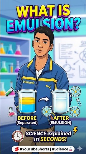 What is Emulsion? 🧪 Science Explained in Seconds!
