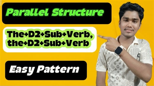 Parallel Structure or pattern Very Useful English Spoken Structure/pattern YouTube channel link https://www.youtube.com/@englishgrammartutorialpro #parallels #structure #dailyspeaking #speaking #englishspeaking #vocabulary #dailyenglish #RohingyaCrisis #trendingvideo #viralchallenge #rohingyarefugees #dailylessons #EasyEnglishEveryday | English Grammar Tutorial Pro