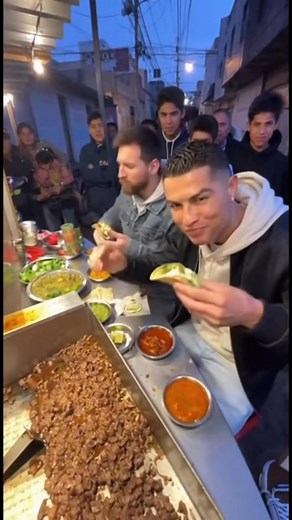 Messi y Cristiano comiendo tacos en mexico #Cr7 #messi #mexico #IA | Ahuevo Chismesito