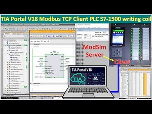 TIA Portal V18| PLC S7-1500 Modbus TCP writing coil (Digital Input) as Client mode