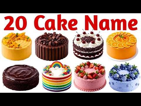 20 Cake Names for Kids 🍰 | Chocolate, Vanilla, Strawberry Cakes | Kids Educational Video