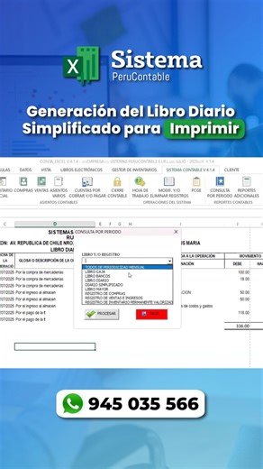  Generación del Libro Diario Simplificado para Imprimir Con nuestro...