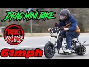 61MPH Drag Mini Bike Run!!!