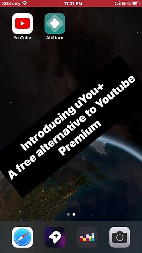 uYou : The best free alternative to Youtube Premium!! REMINDER : It’s a cracked app, so you can’t install it from the App Store, use altstore instead! #freeyoutubepremium #youtube #freeyoutube #sideloading #ipa #crackedapp #ios #altstore #appstore #noads #uyou #apple #tech #iphone #jailbreak (kinda) #ipad #mac